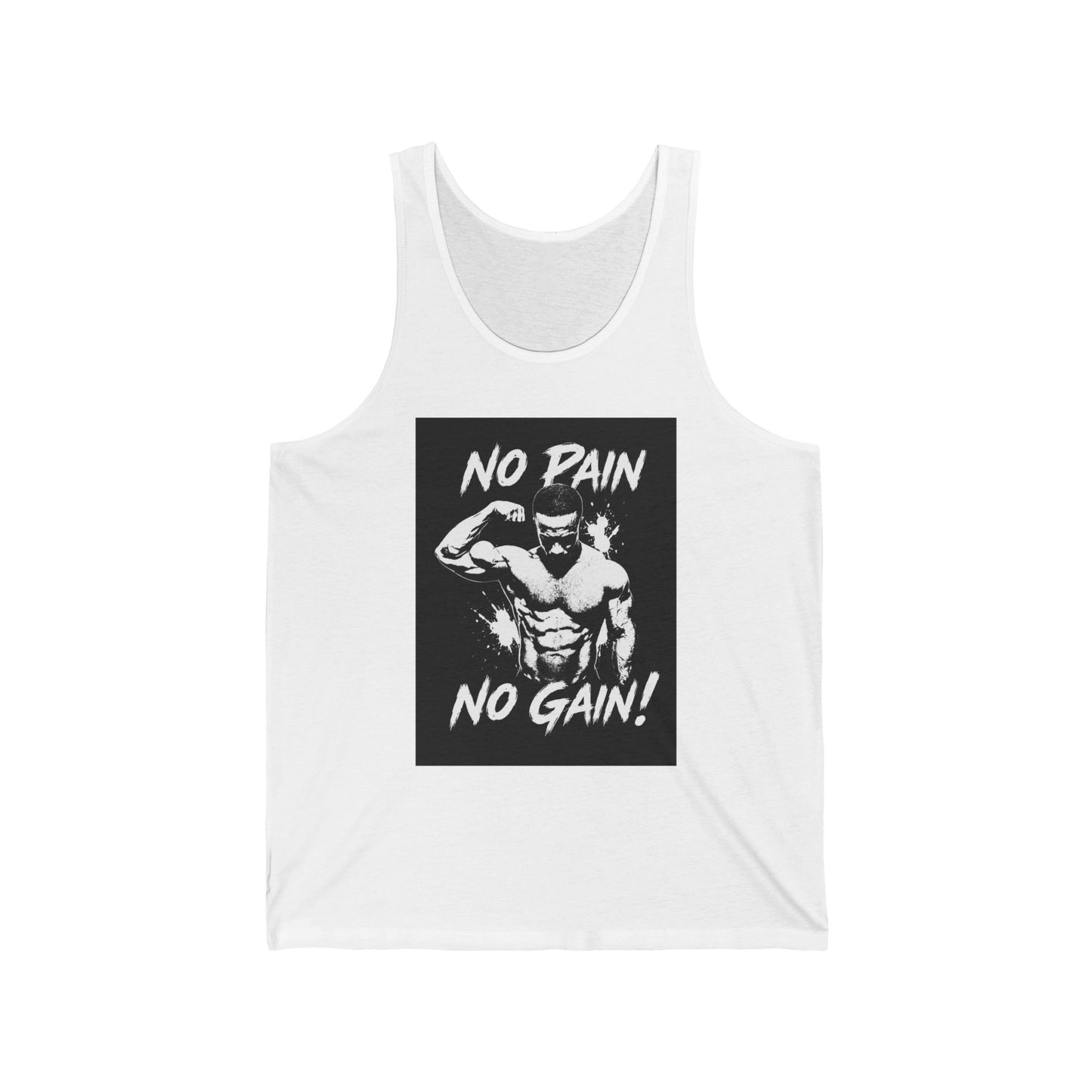 No Pain No Gain Muscle Tank Top – Gym Workout Motivational Fitness Tank