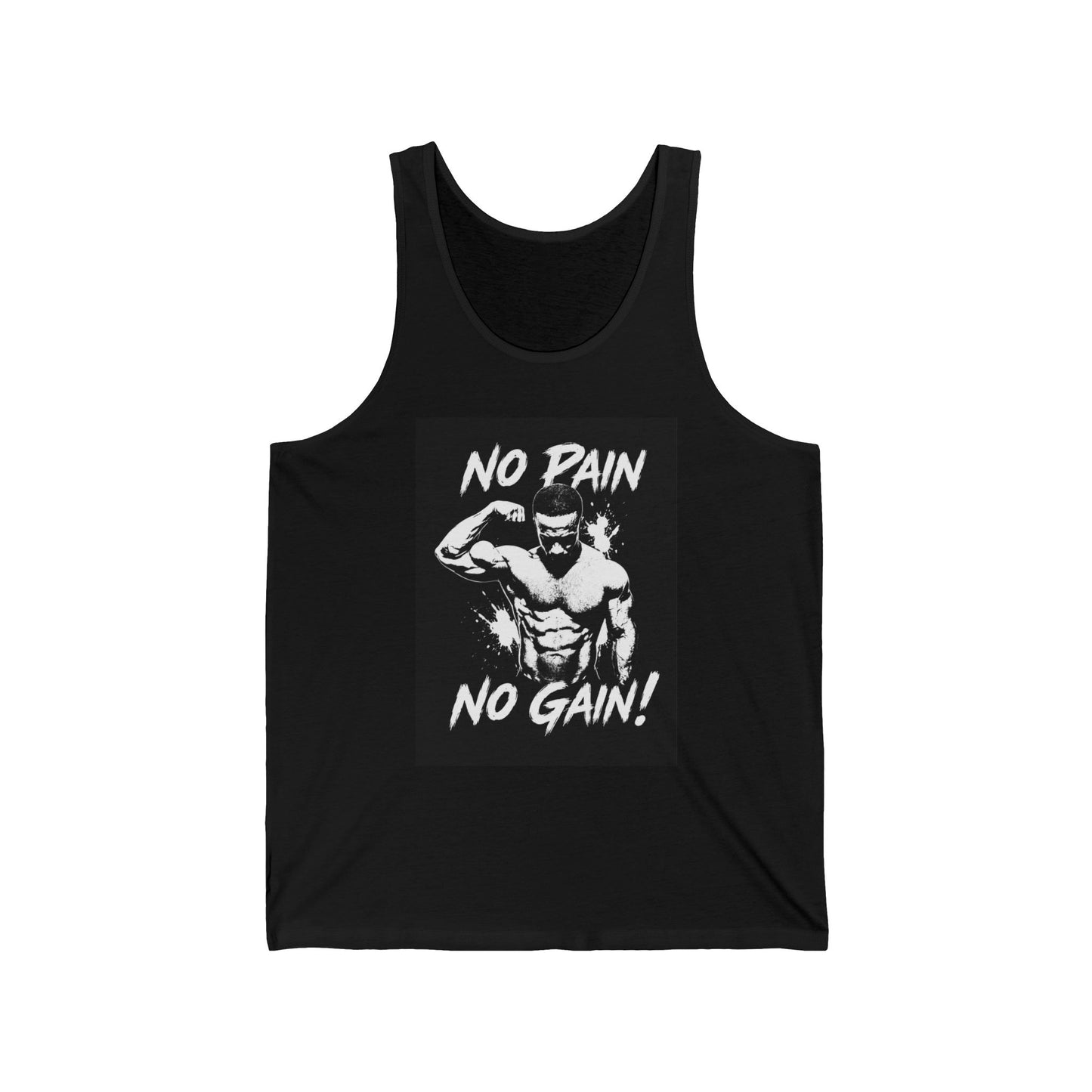 No Pain No Gain Muscle Tank Top – Gym Workout Motivational Fitness Tank