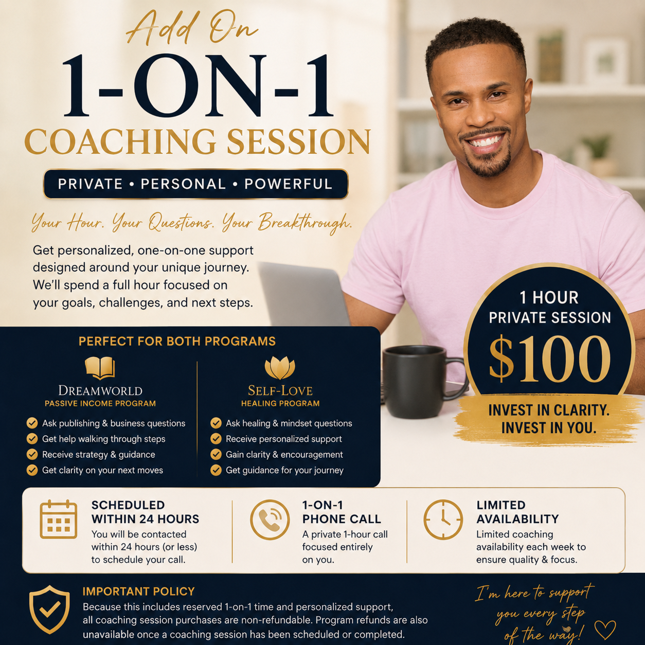 DreamWorld: Make Books Pay Your Rent + 1-ON-1 One Hour Coaching Session